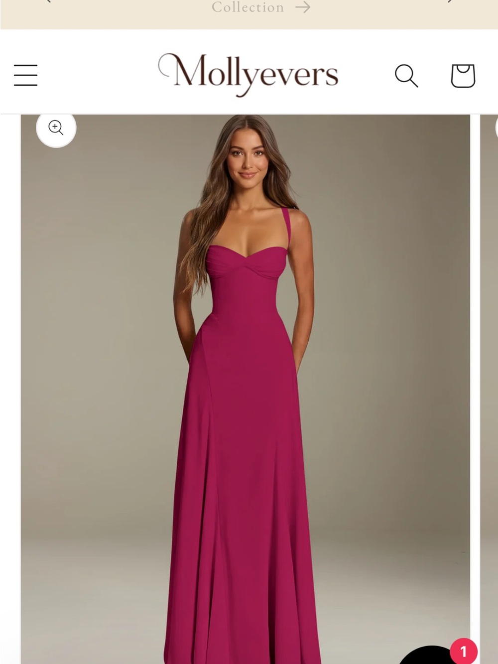 Fuchsia Evening Dress/Gown